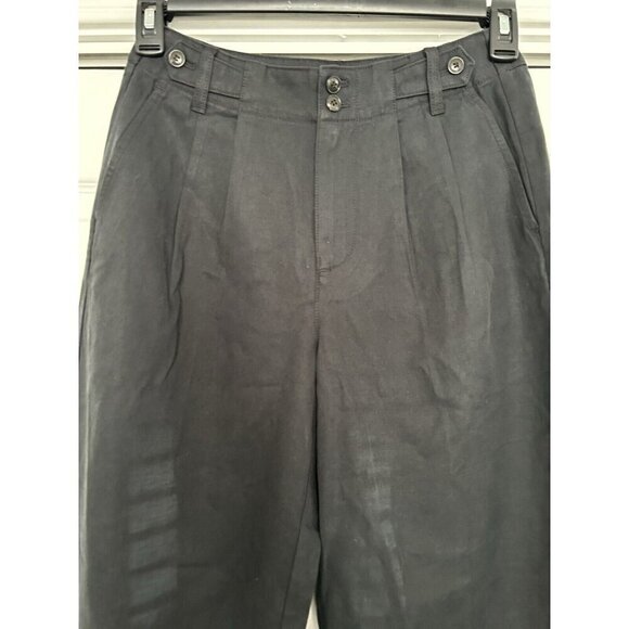 MADEWELL The Harlow Wide-Leg Lightweight Twill Pants Black Women’s Size 2P - Picture 9 of 16